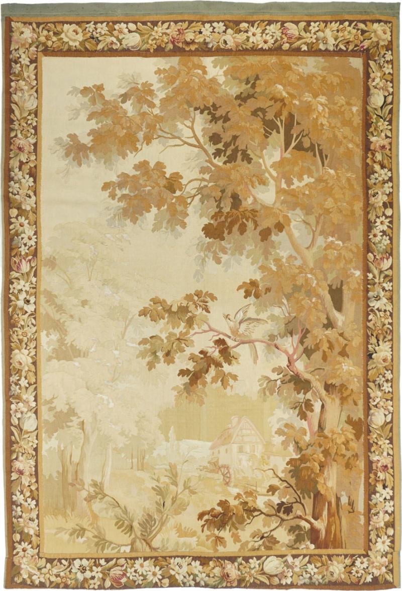 Antique Verdure Tapestry 5 8 x 8 5 