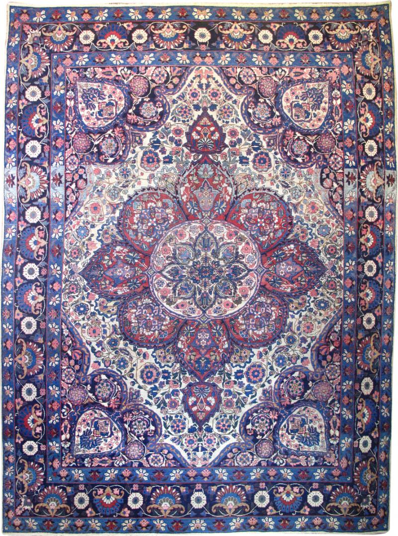 Antique Yazd Rug 96 x 1210