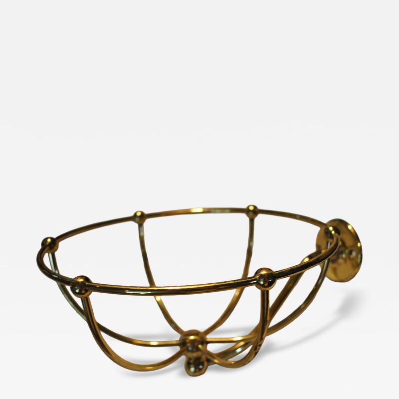 Antique brass wire basket sponge holder