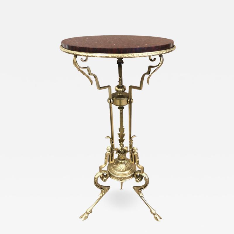 Antiques French Bronze and Marble Pedestal