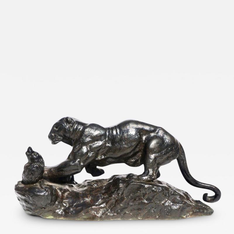 Antoine Louis Barye Antoine Louis Barye Panther Attacking A Civet Cat