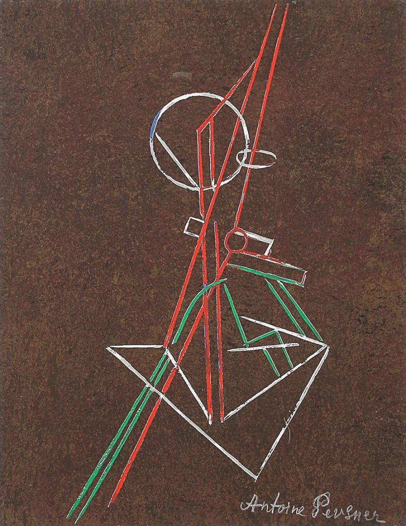 Antoine Pevsner Antoine Pevsner Signed Abstract Composition Screenprint 1961