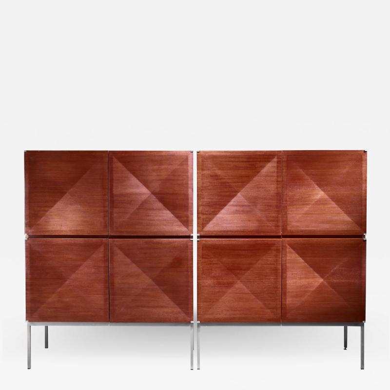 Antoine Philippon Jacqueline Lecoq Pair of sideboards highboards by Antoine Philippon and Jacqueline Lecoq