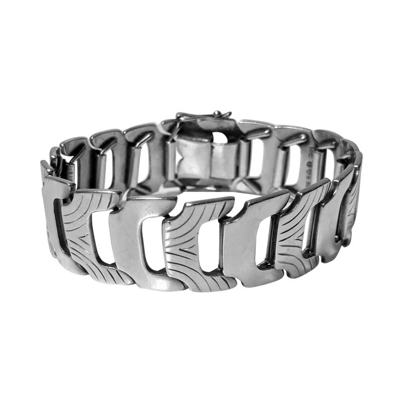 Anton Michelsen 1950s Scandinavian Silver Bracelet Anton Michelsen