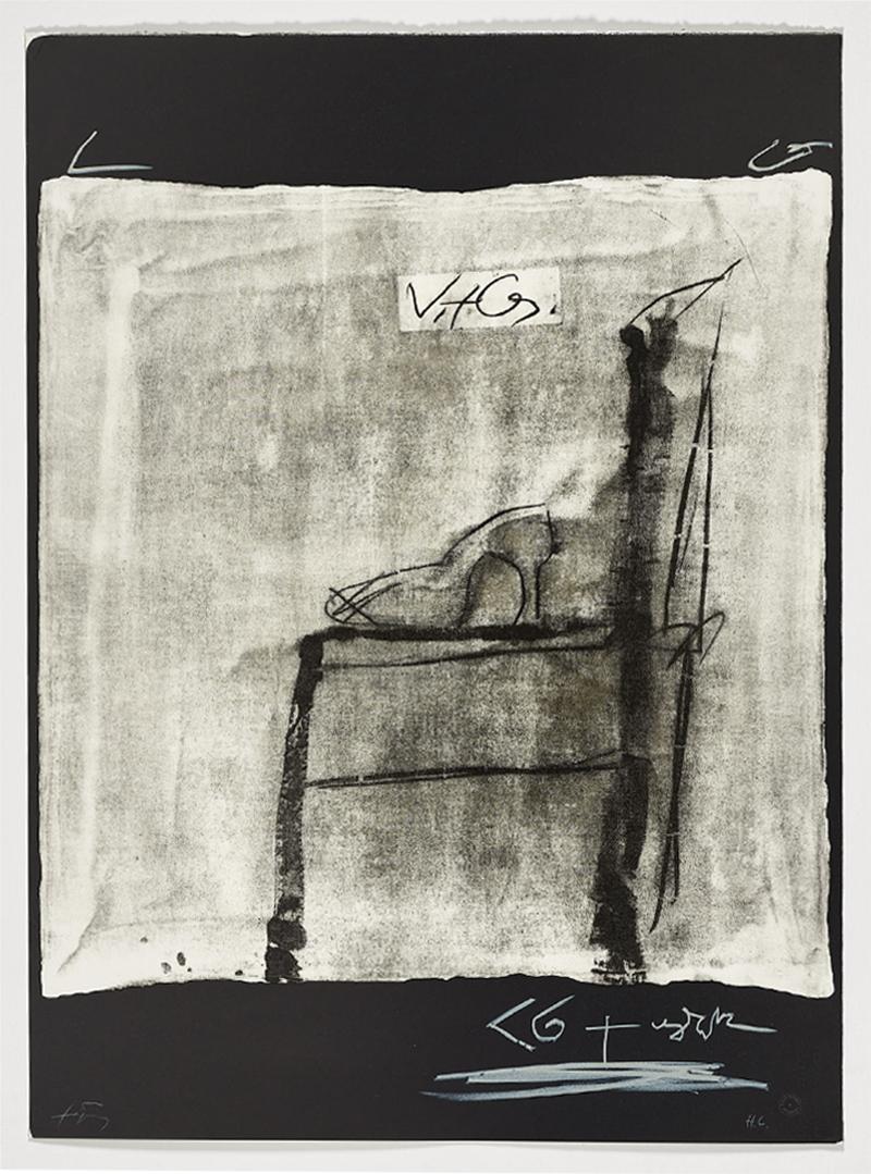 Antoni Tapies Antoni T PIES Variations 1 Profile Chaise 