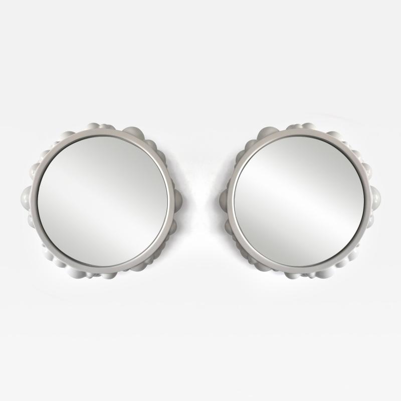 Antonio Cagianelli Contemporary Bubble Atomo Ceramic Mirror by Antonio Cagianelli Italy