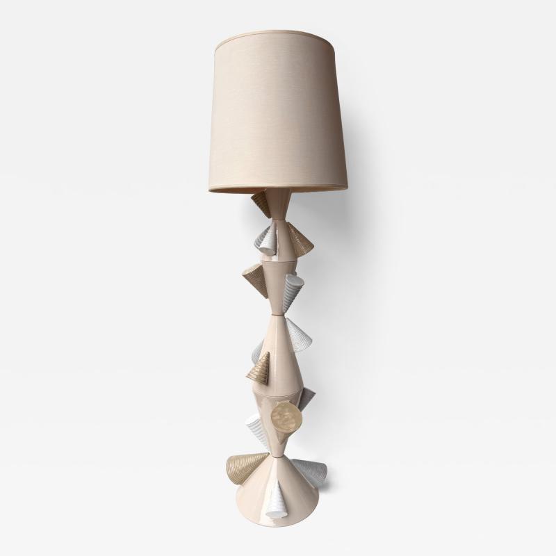 Antonio Cagianelli Contemporary Ceramic Cones Floor Lamp by Antonio Cagianelli Italy