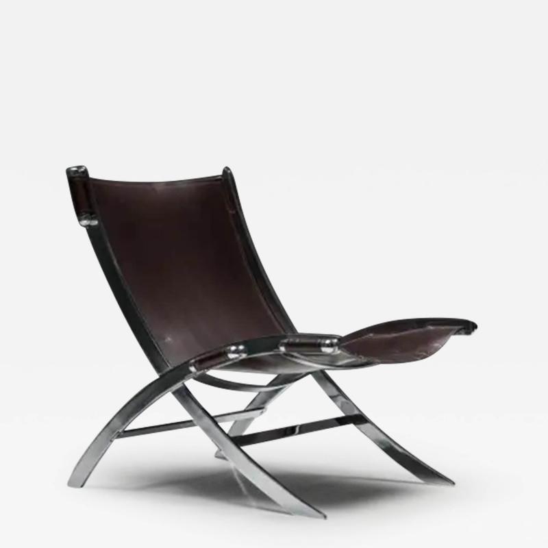 Antonio Citterio ILVA Design Lounge Chair Model Cuba Burgundy Leather Denmark 2000s
