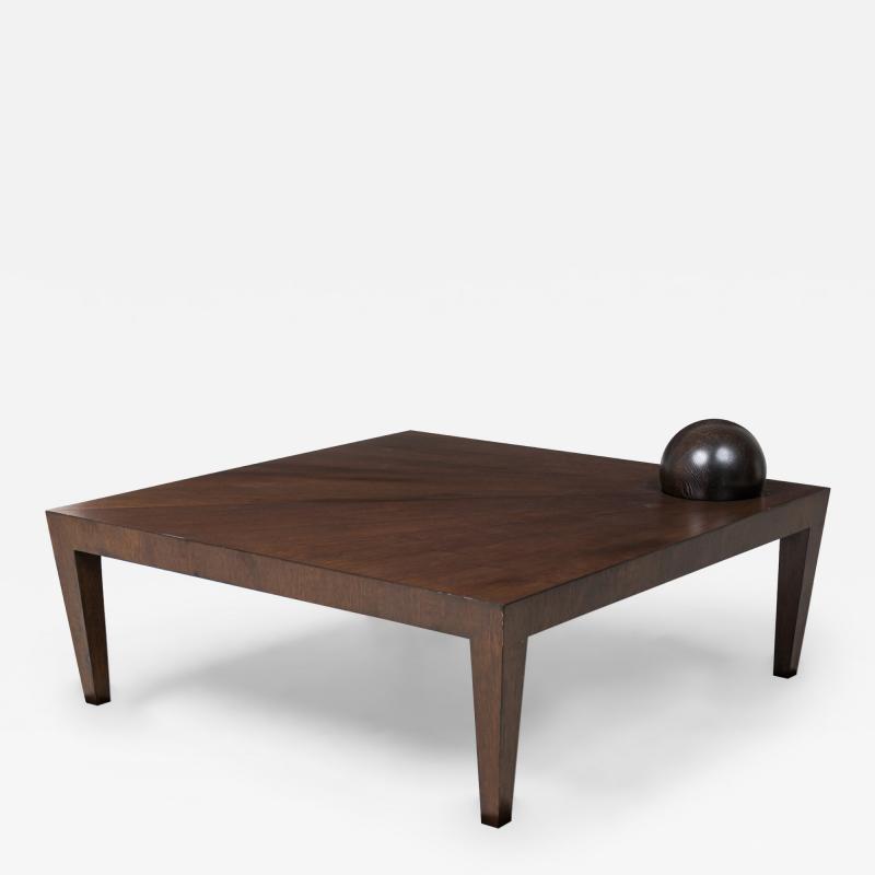 Antonio Fortuna Contemporary American Square Coffee Table with Orb