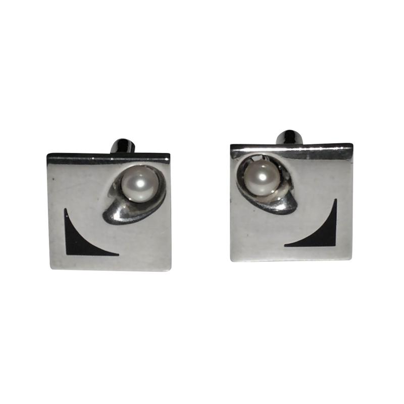 Antonio Pineda Sterling Moonstone Onyx Antonio Pineda Cufflinks