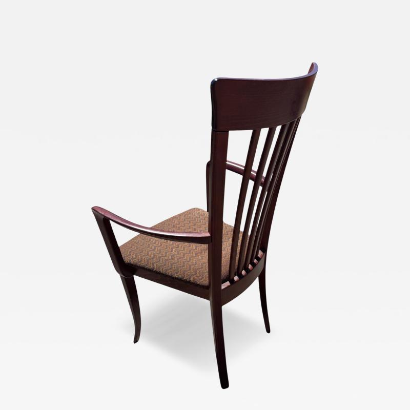 Antonio Sibau Antonio Sibau Mahogany Side Chair Italian Craftsmanship 20th Century