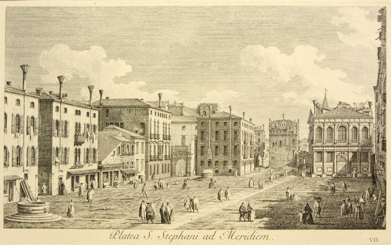 Antonio Visentini View of Venice Platea S Stephani ad Meridiem plate no VII 