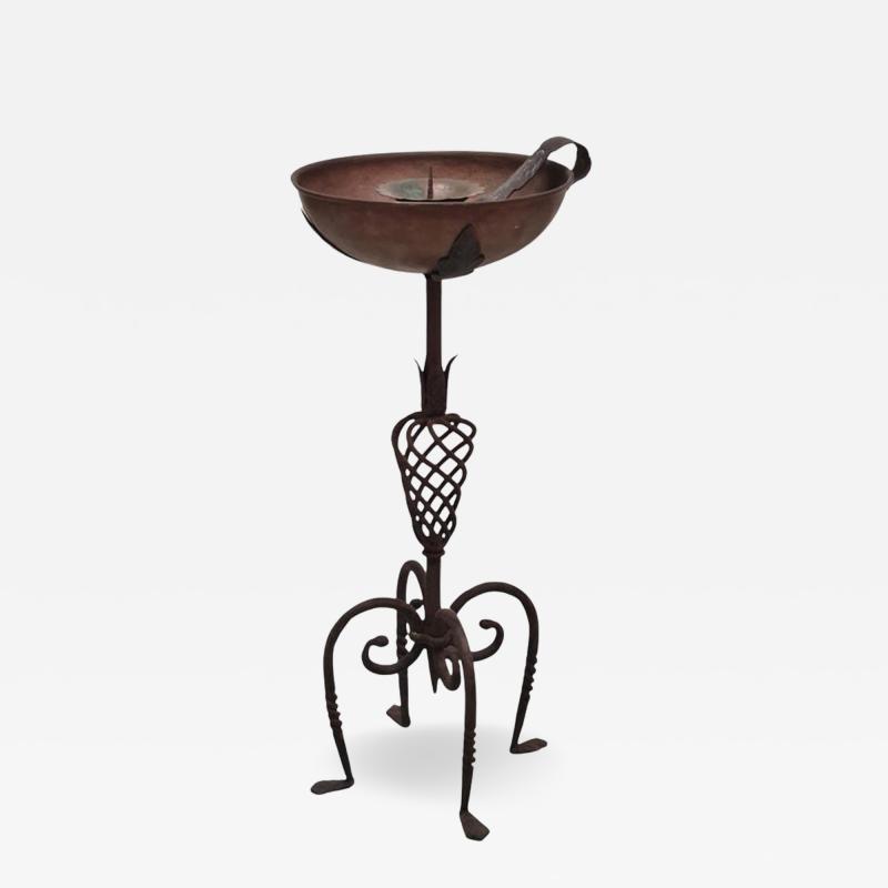Antti Hakkarainen Decorative Antti Hakkarainen Torch re Birdbath in Wrought Iron and Copper