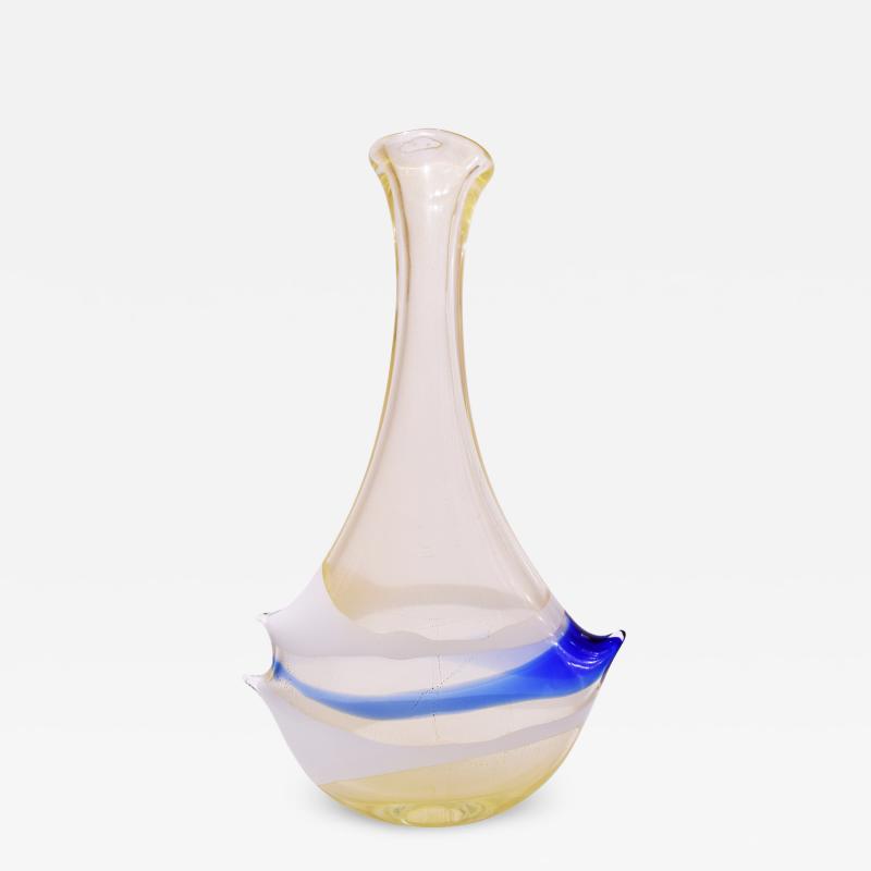 Anzolo Fuga Anzolo Fuga Hand Blown Glass Bands Vase 1950s