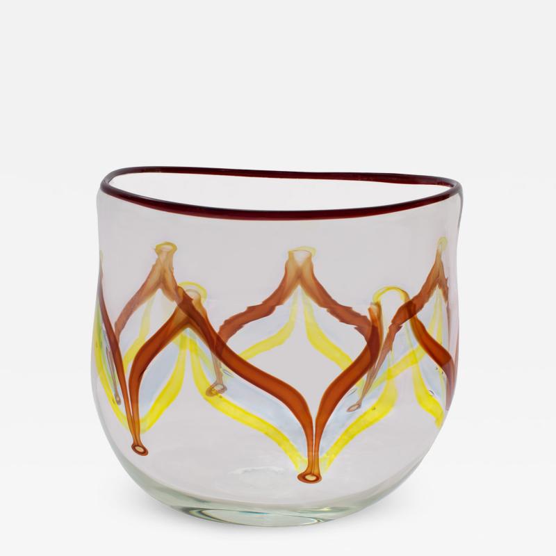 Anzolo Fuga Anzolo Fuga Hand Blown Glass Vase From The Pavone Series 1957 60