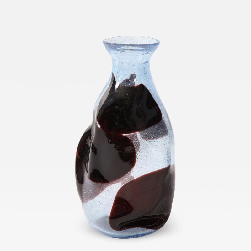 Anzolo Fuga Anzolo Fuga Rare Glass Vase in Pulegoso Glass with Spots 1960s