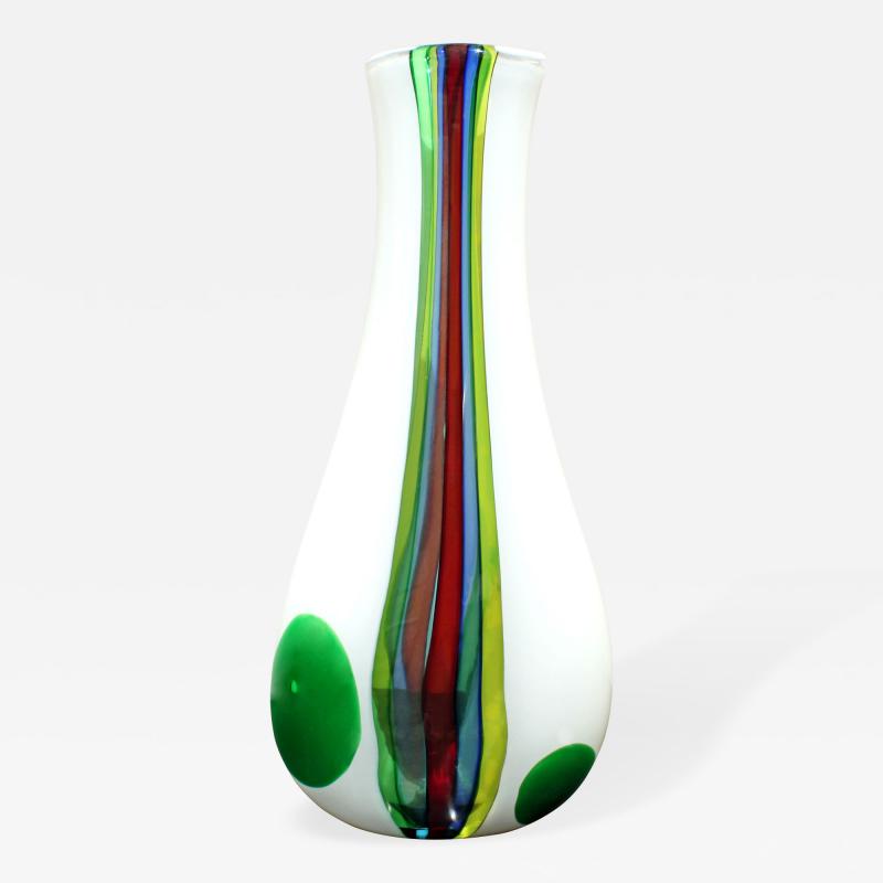 Anzolo Fuga Exceptional Hand Blown Glass Spots Vase by Anzolo Fuga for A V E M 