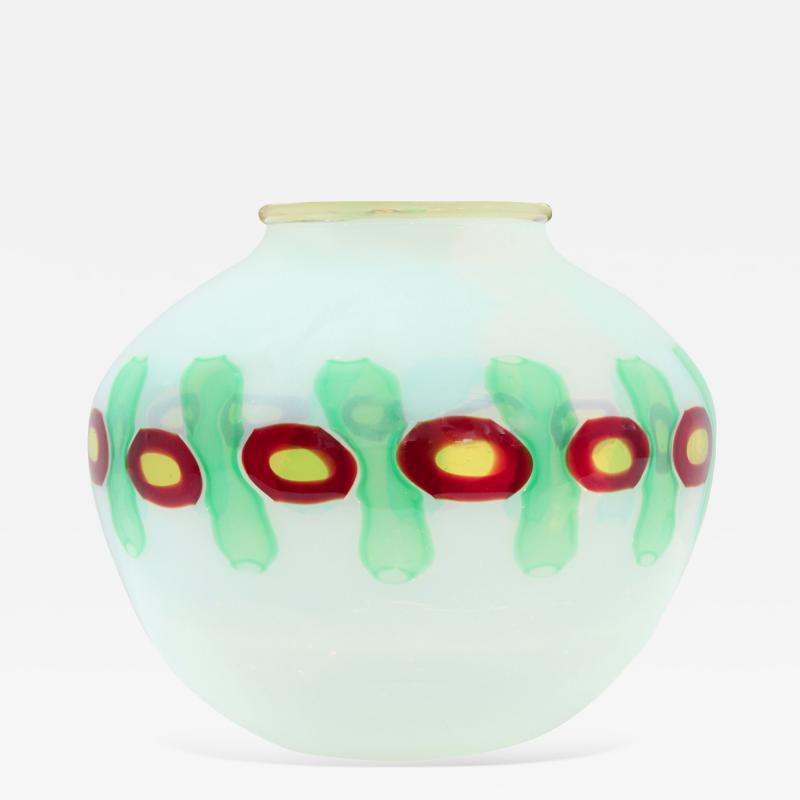 Anzolo Fuga Hand Blown Glass Murrine Incatenate Vase by Anzolo Fuga for A V E M 