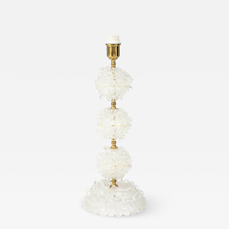 Archimede Seguso 1980s Murano glass table lamp