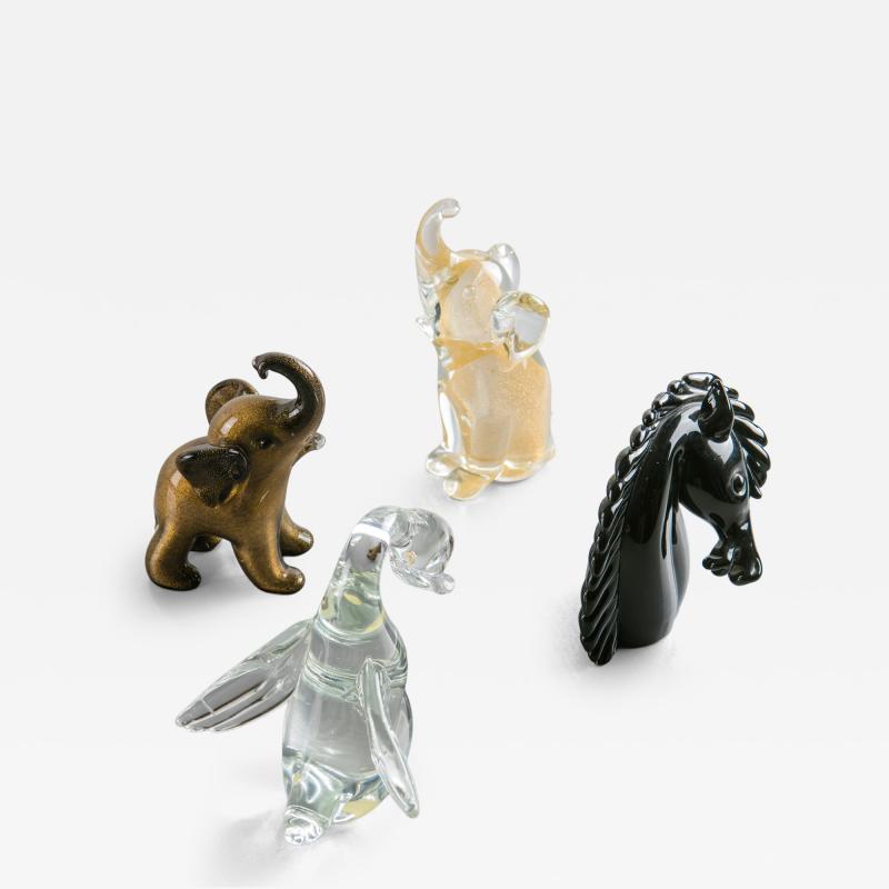 Archimede Seguso Murano Glass Animals by Archimede Seguso