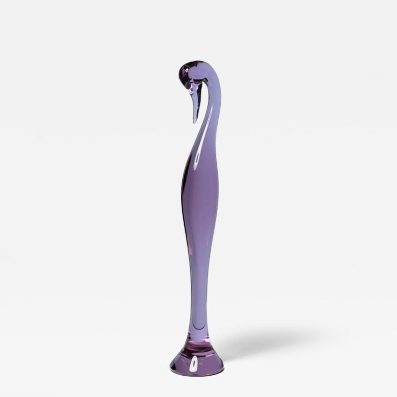 Archimede Seguso Murano Glass Heron by Archimede Seguso for Seguso