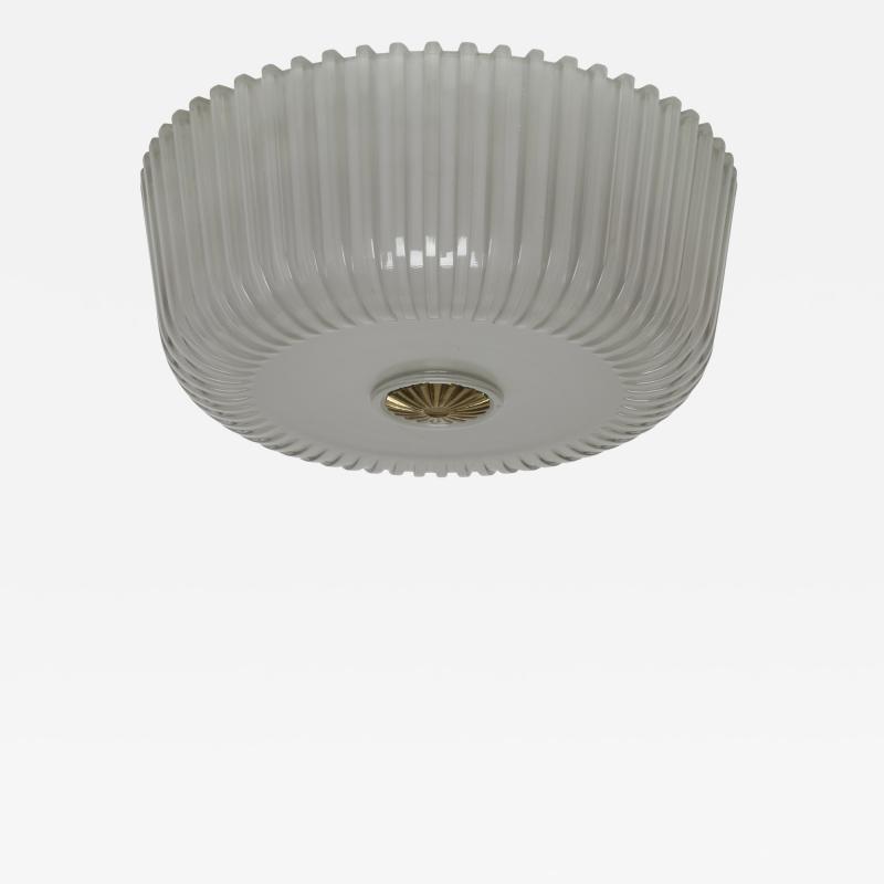 Archimede Seguso Murano glass flush mount light by Seguso Italy circa 1950s