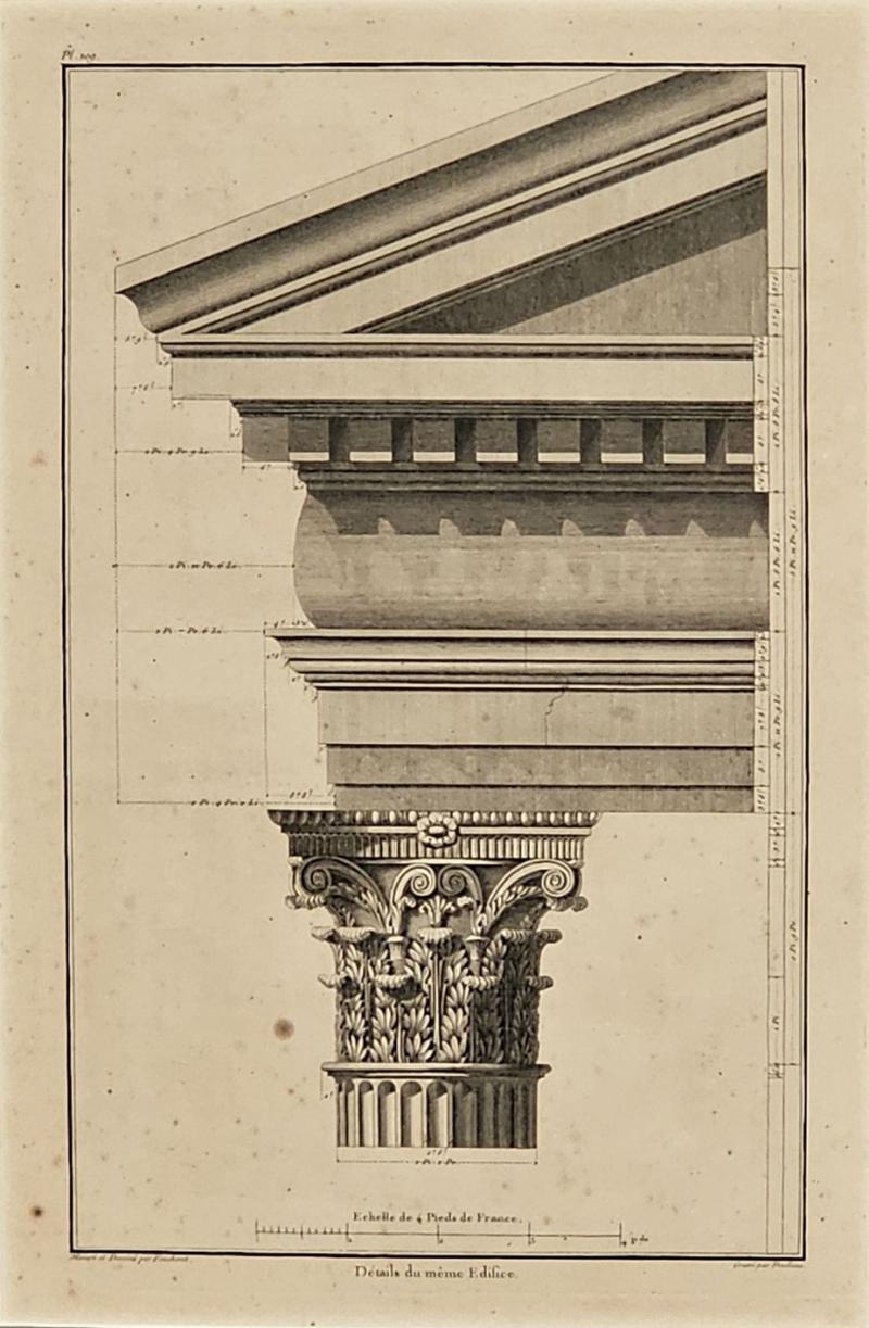 Architectural Engraving France circa 1800