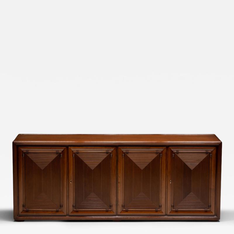 Architectural Modernist Sideboard France Mid 20th Century