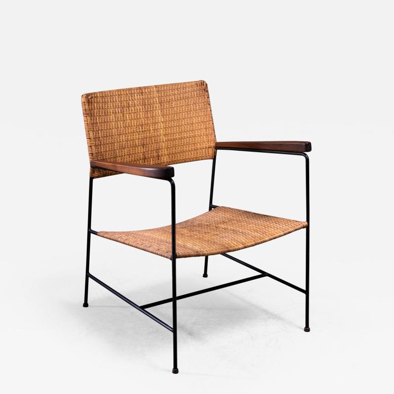 Arden Riddle Rare Arden Riddle Armrest Chair in Rattan