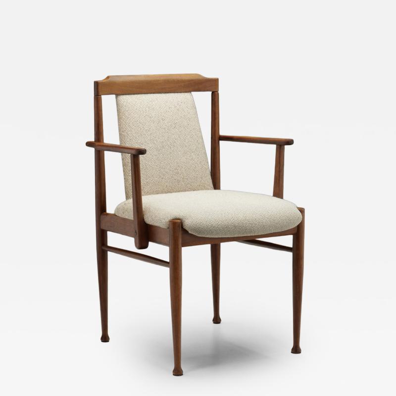 Armchair in Solid Wood with Upholstered Seating Europe Mid 20th Century