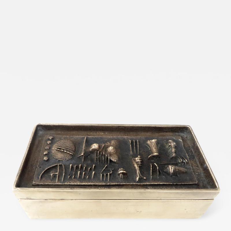 Arnaldo Pomodoro Gio and Arnoldo Pomodoro Cast Sculptural Bronze Box Signed II Sestante