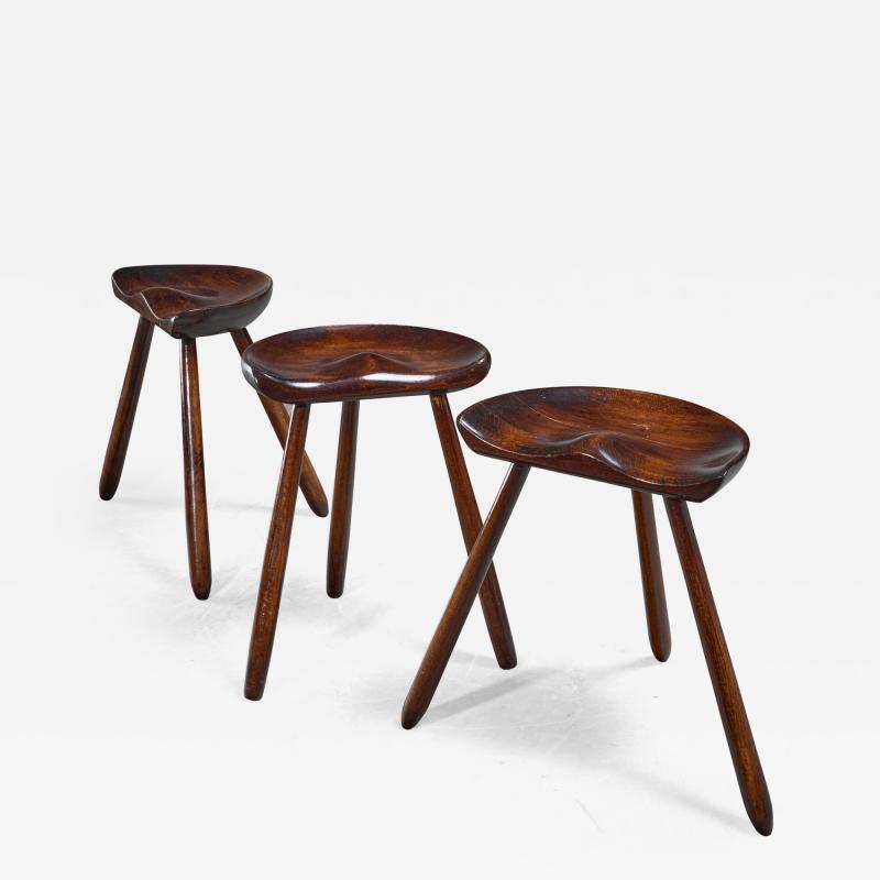 Arne Hovmand Olsen Arne Hovmand Olsen set of three tripod stools