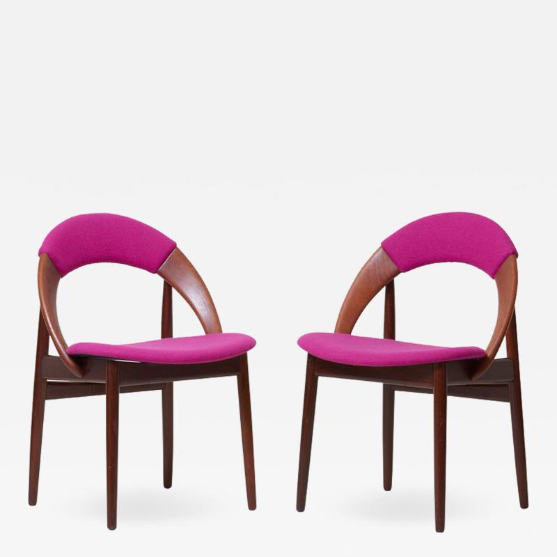 Arne Hovmand Olsen Pair of Rare Dining Chairs in Teak by Arne Hovmand Olsen