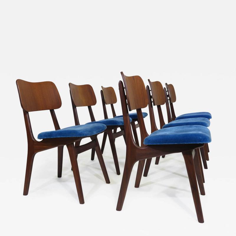 Arne Hovmand Olsen Six Arne Hovmand Olsen Walnut and Teak Dining Chairs 30 available