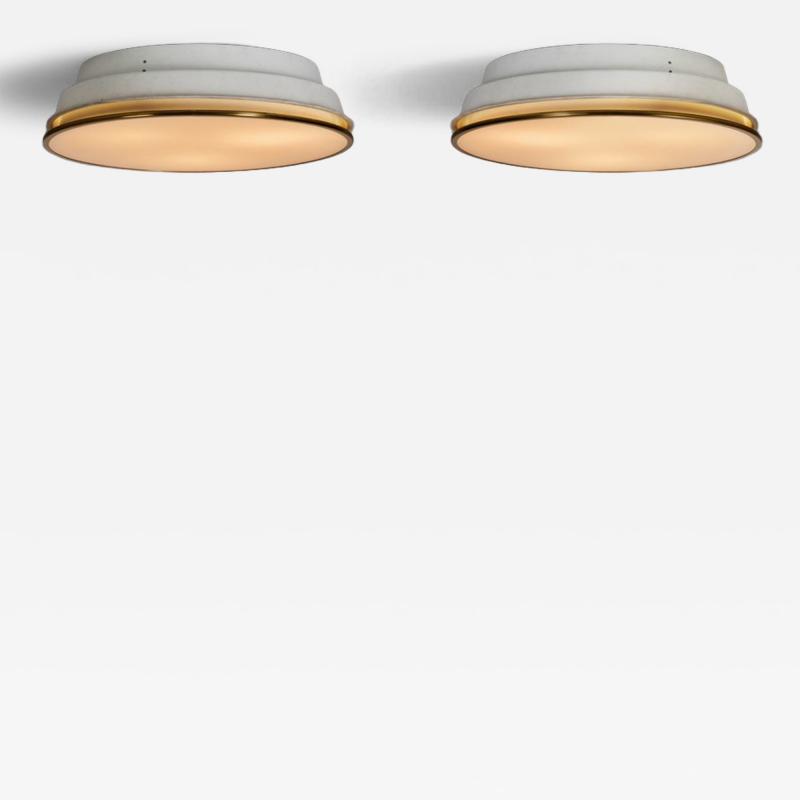 Arne Jacobsen Pair of Munkegaard Lamps by Arne Jacobsen for Louis Poulsen Denmark 1950s