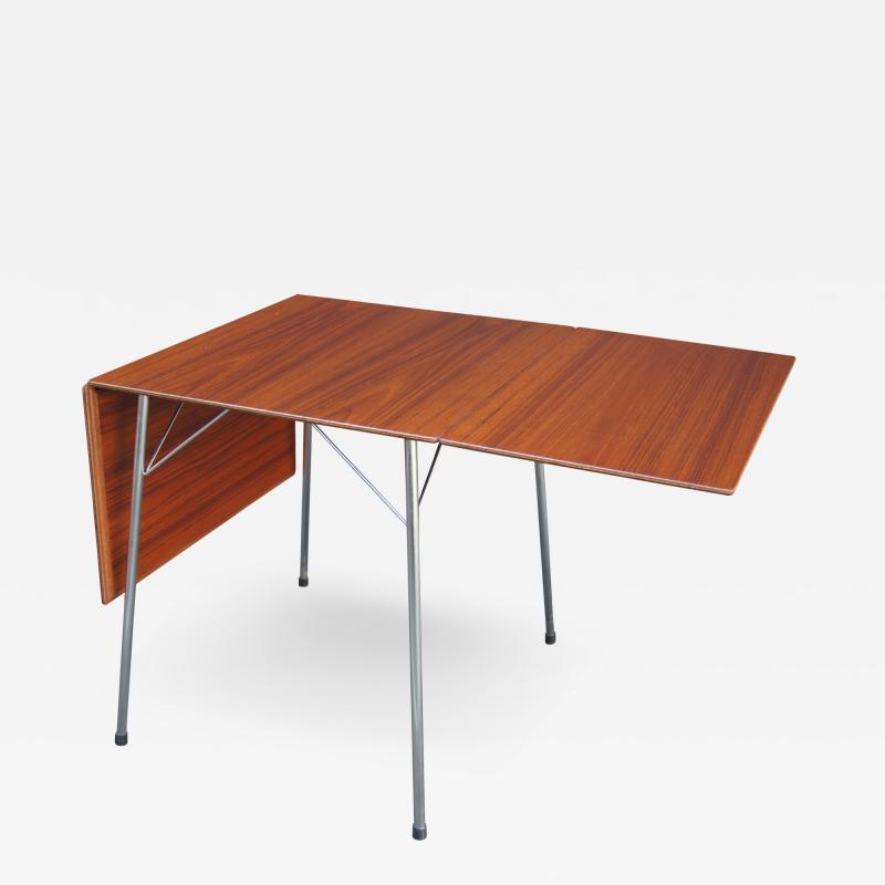 Arne Jacobsen Teak Drop Leaf Dining Table Model 3601 by Arne Jacobsen for Fritz Hansen