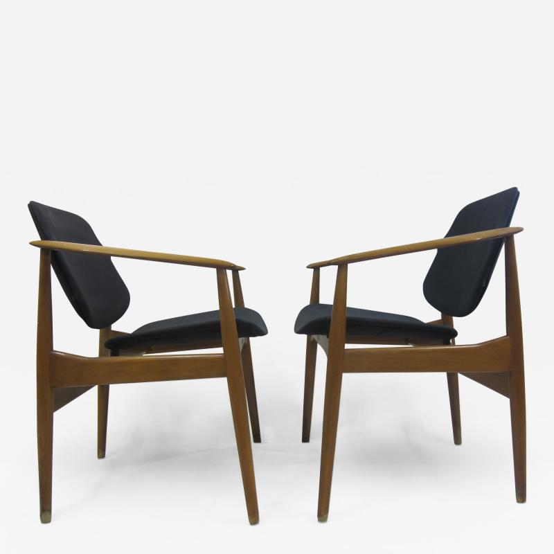 Arne Vodder Arne Vodder Mid Century Arm Chairs by France Daverkosen