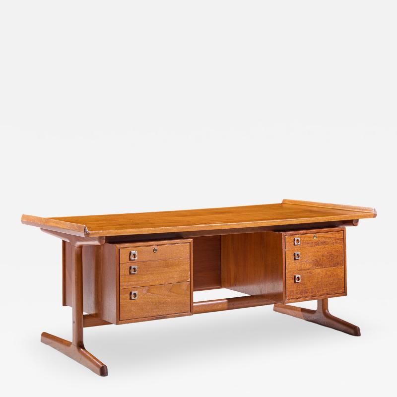 Arne Vodder Arne Vodder for HP Hansen Mid Century Danish Teak Executive Desk