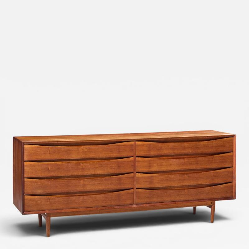 Arne Vodder Arne Vodder for Sibast Triennale Mid Century Danish Teak 8 Drawer Dresser