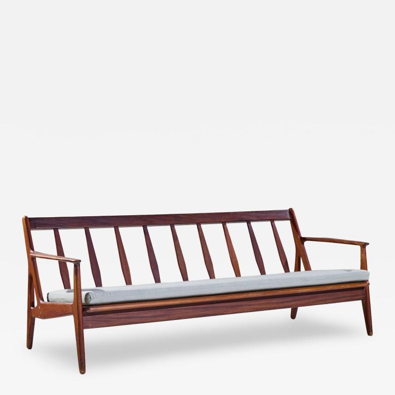 Arne Vodder Arne Vodder for Vamo M belfabrik Model 6 Mid Century Danish Teak Sofa