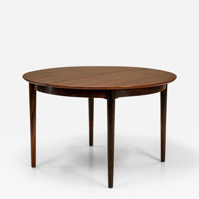 Arne Vodder Extendable Round Dining Table in Rosewood by Arne Vodder Denmark 1950s