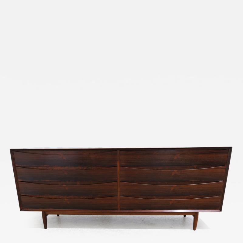 Arne Vodder Rare Arne Vodder 8 Drawer Dresser in Rosewood c 1960s