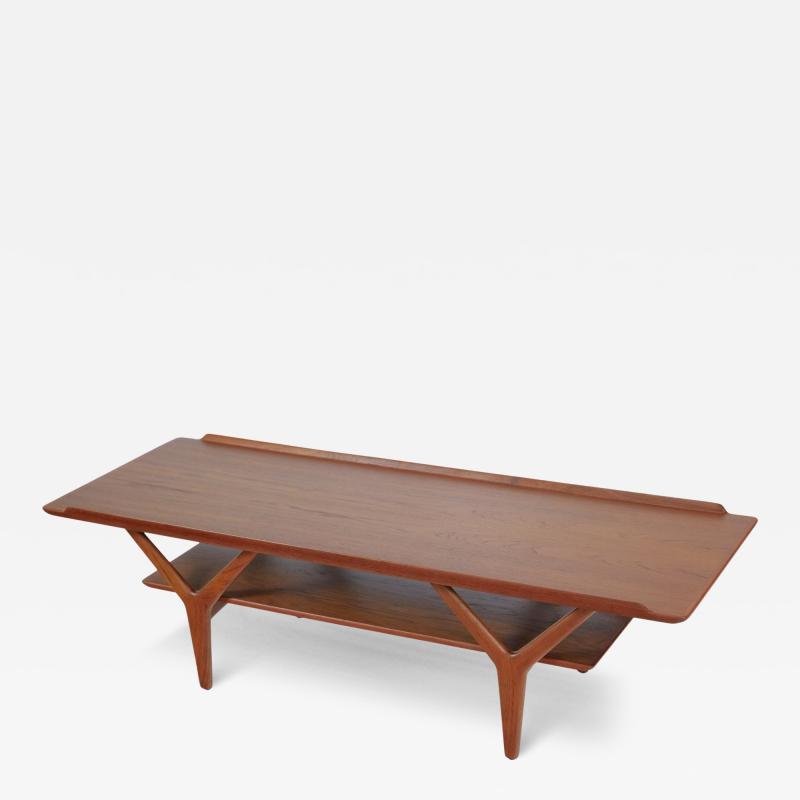 Arne Vodder Scandinavian Modern Teak Coffee Table Designed by Anton Borg