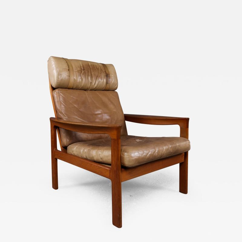 Arne Wahl Iversen Arne Wahl Iversen Teak Leather Armchair Late 1960s Denmark