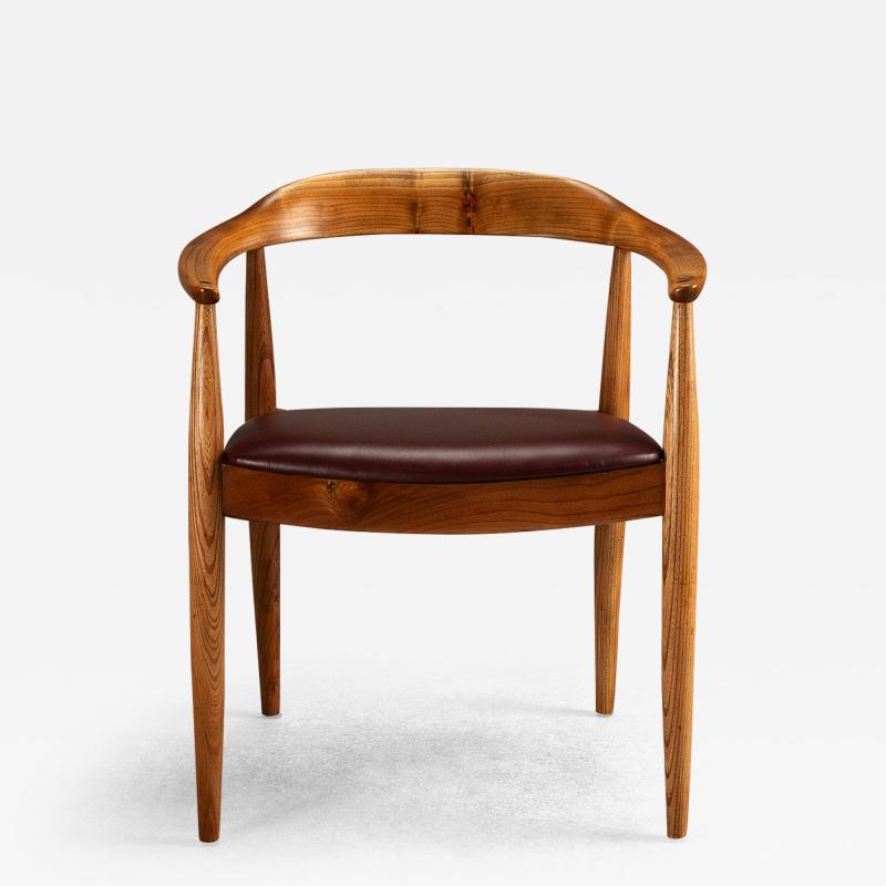 Arne Wahl Iversen Desk Chair in Elm by Arne Wahl Iversen Denmark 1950s