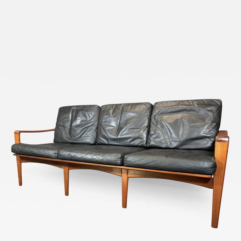 Arne Wahl Iversen Vintage Danish Mid Century Modern Teak Sofa by Arne Wahl Iversen