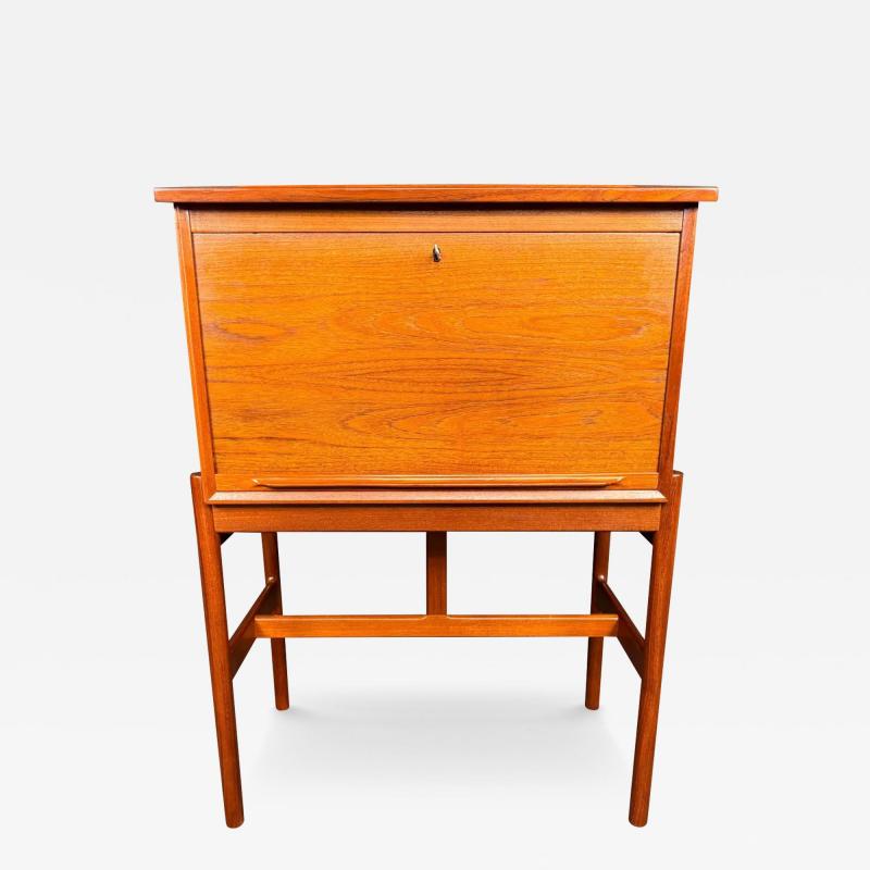 Arne Wahl Iversen Vintage Danish Mid Century Teak Secretary Desk by Arne W Iversen