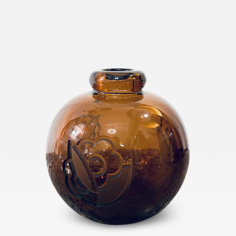 Art Deco Acid Etched Vase By Jean Luce 