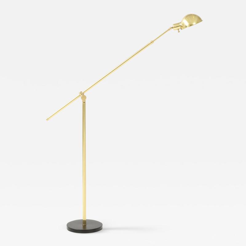 Art Deco Adjustable Brass Floor Lamp