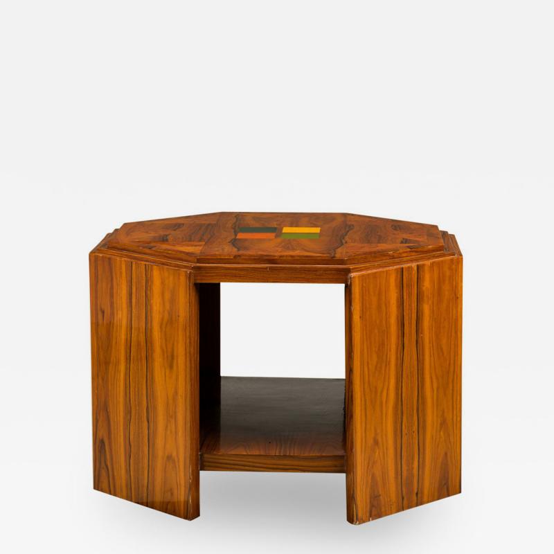 Art Deco American Hexagonal End Side Table